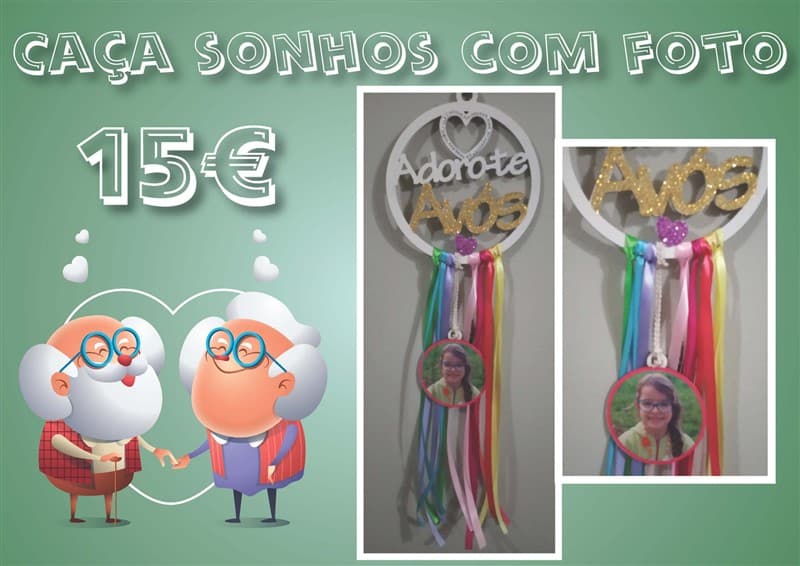 Caça Sonhos Personalizado com Foto Caça Sonhos Personalizado com Foto