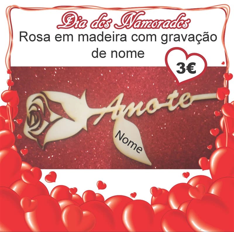 Rosa em Madeira Rosa em Madeira