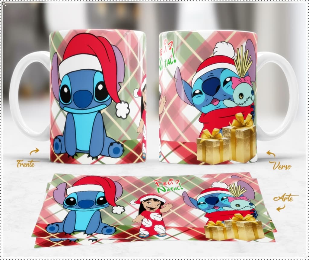 Caneca de Natal Stitch - 002 Caneca de Natal Stitch - 002