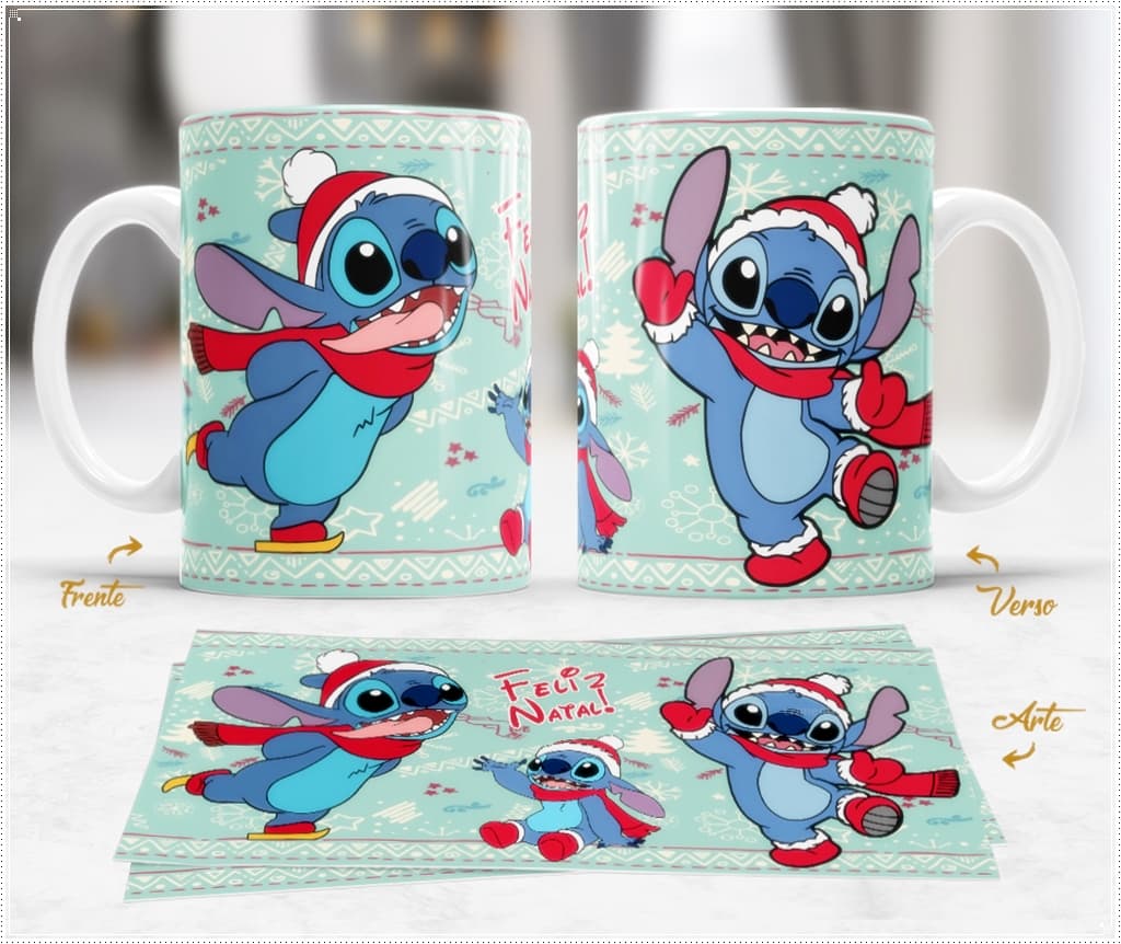 Caneca Stitch de Natal - 003 Caneca Stitch de Natal - 003