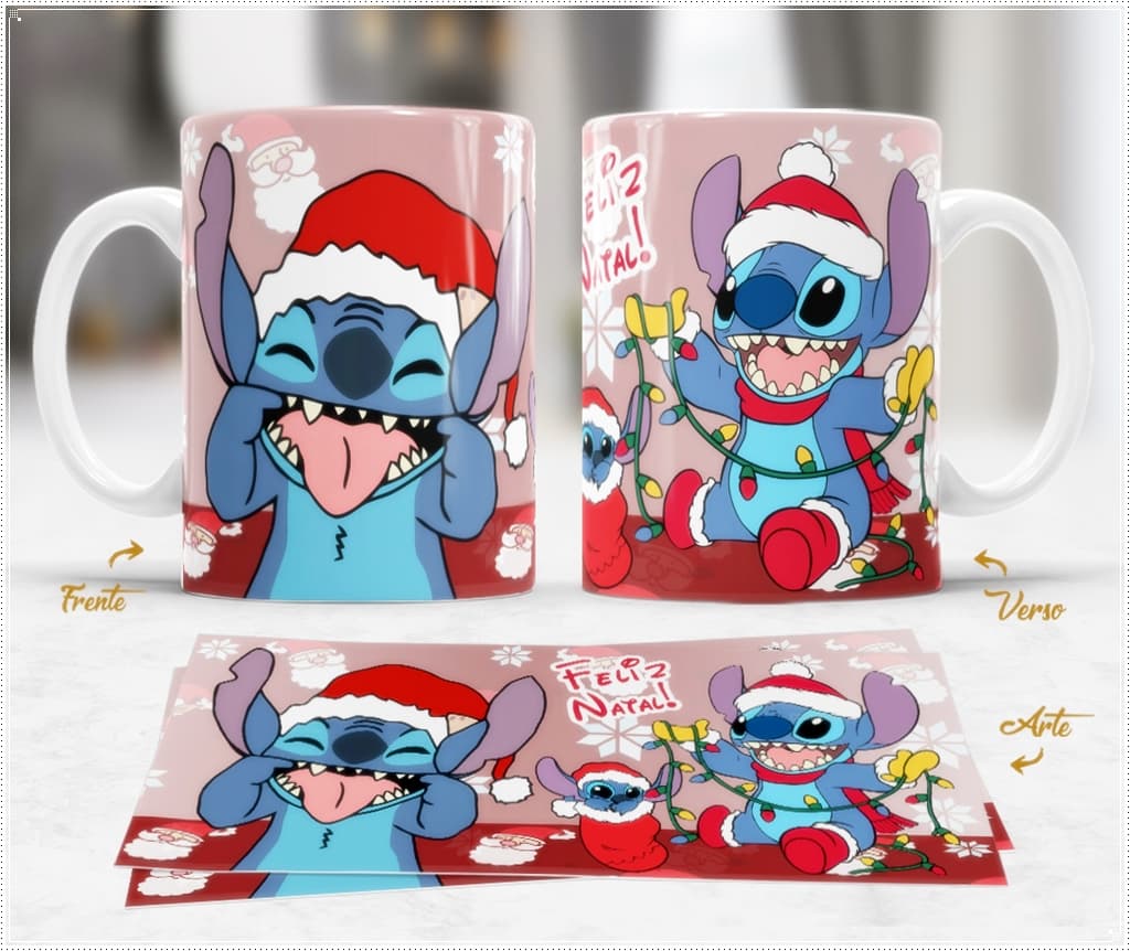 Caneca Stitch de Natal - 004 Caneca Stitch de Natal - 004