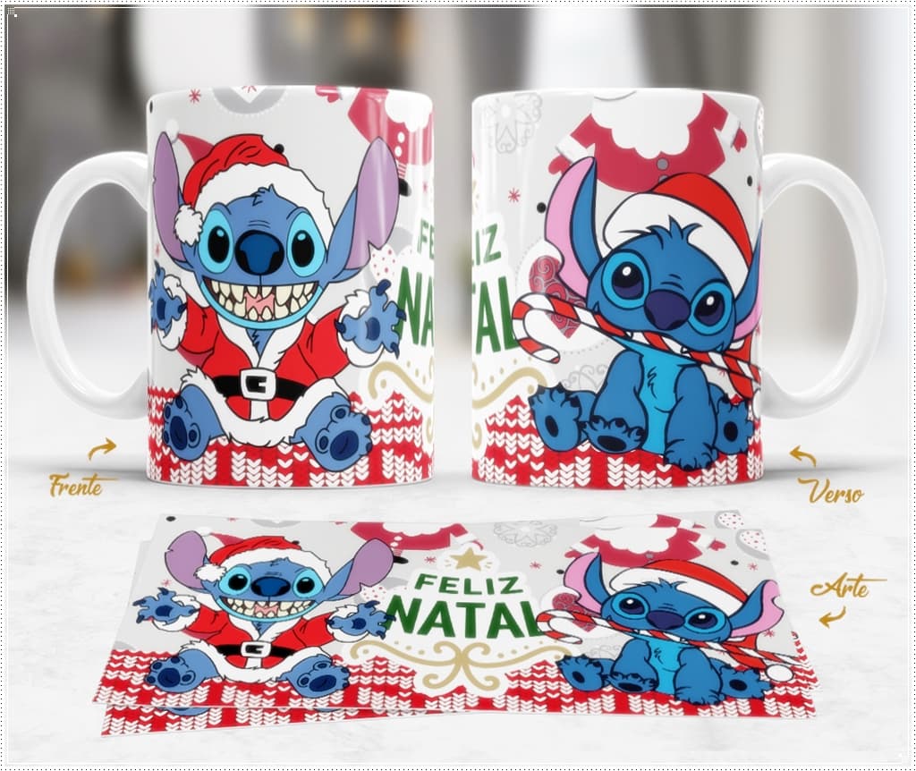 Caneca Stitch de Natal - 005 Caneca Stitch de Natal - 005