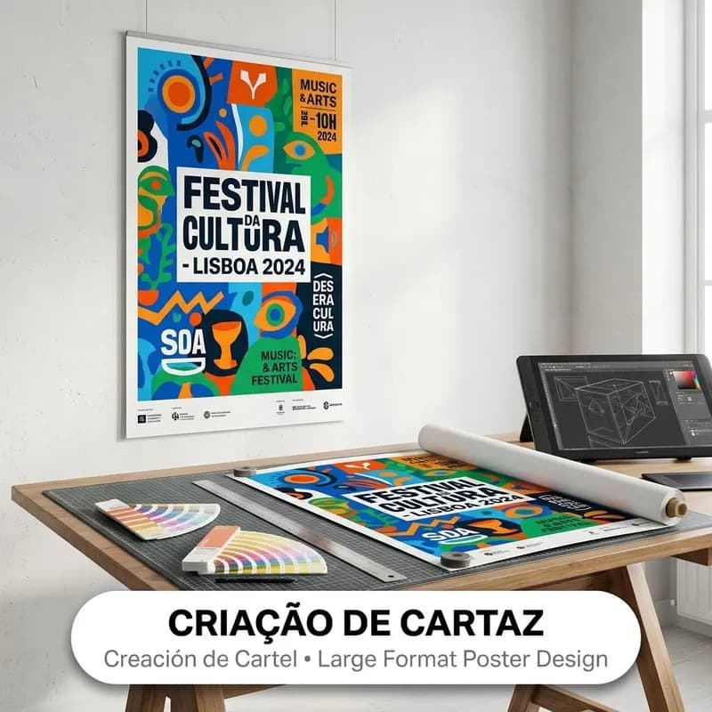 Large Format Poster Design - Kosmotec Europe Graphic design services professional large format poster design Kosmotec Europe